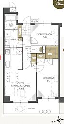 ヴァンデュール泉が丘 1SLDKの間取図画像