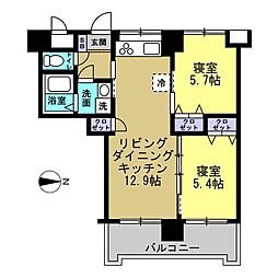 間取図画像 2LDK