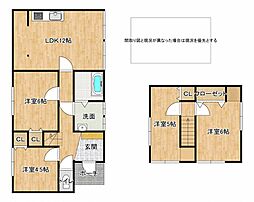 福井市文京1丁目　戸建て 3LDKの間取り