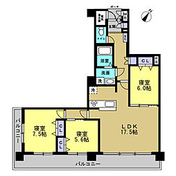 ロアール高木 3LDKの間取図画像