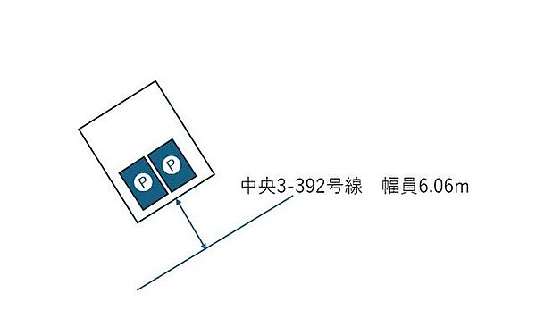 【区画図】区画図になります。駐車は2台可能です。