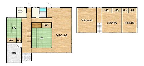 【間取図】5LDKの住宅になります