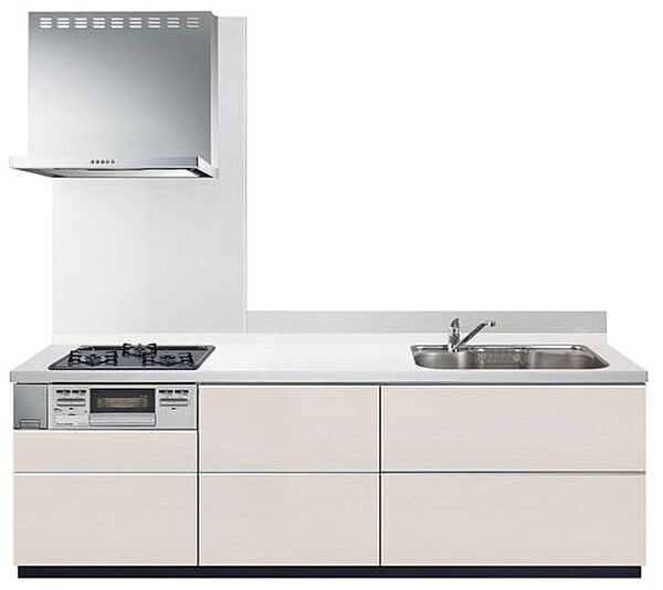 【同仕様画像】キッチンは新品に交換予定です。幅約255cmと広々しています。