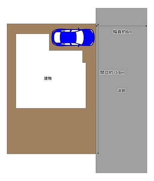 【区画図】区画図です。車は1台停めることができます。