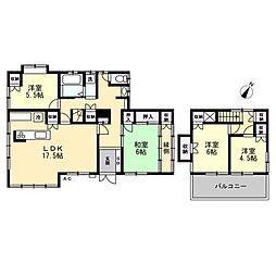 米子市福市　戸建て 4LDKの間取り