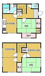 江津市二宮町神主　戸建て 4DKの間取り