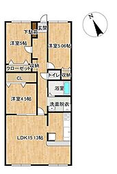 ヒューマンズシティ矢野 3LDKの間取図画像