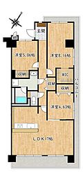 サントノーレ 3SLDKの間取図画像