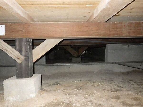 【床下写真】床下まで確認の上で、シロアリの被害調査と防除工事も行いました。