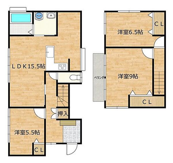 4DK間取図です。現地と相違がある場合は現地を優先します。