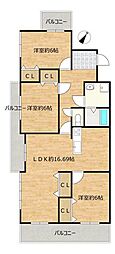 サンライフ光町2 4LDKの間取図画像