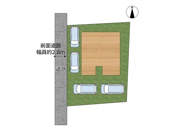【リフォーム済】駐車4台可能です。来客時でも安心ですね。