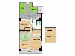 グランディア土居田 3SLDKの間取図画像