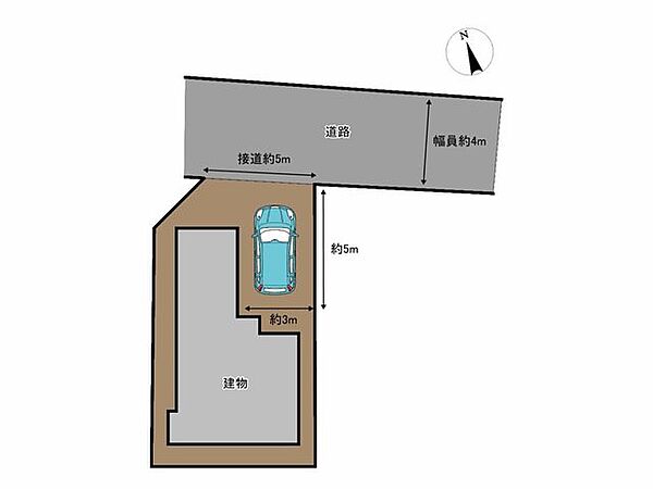 【区画図】駐車1台可能です。