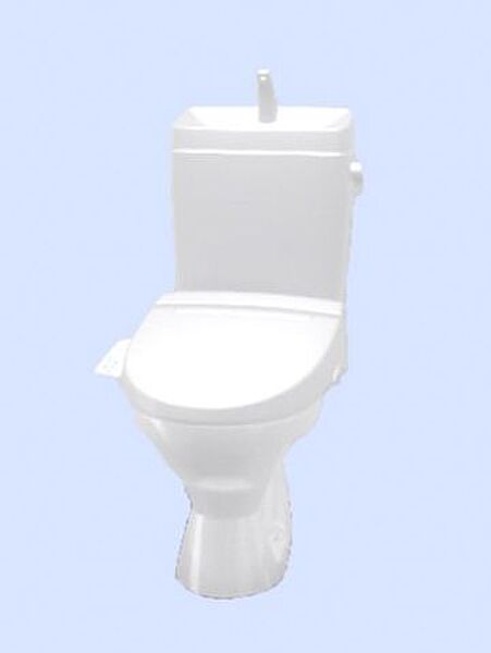 （同仕様写真）トイレは天井・壁のクロスを貼り替え、床をクッションフロア貼りにします。温水洗浄付き便器に交換も行い清潔に仕上げます。