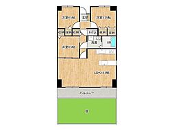 木太17マンション 3LDKの間取図画像