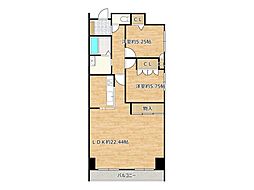 アルファガーデン錦町2 2LDKの間取図画像