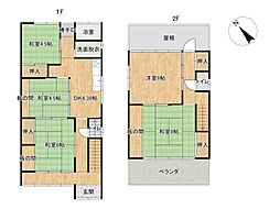 高知市百石町3丁目　戸建て 5DKの間取り