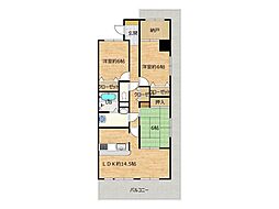 サントノーレ葛島参番館 3LDKの間取図画像