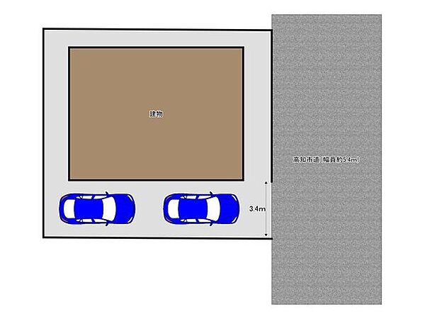 【現況販売中】区画図。駐車2台可能です。拡張工事を行います。