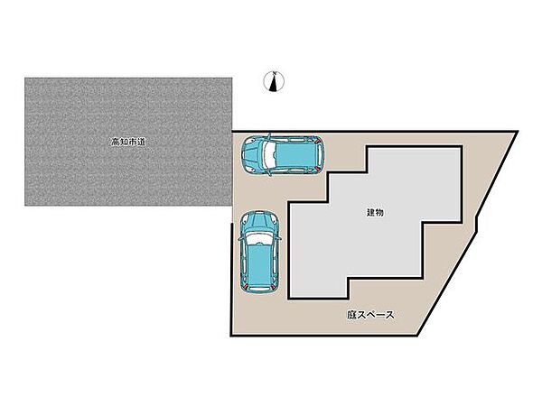 【現況販売中】区画図。駐車2台可能です。