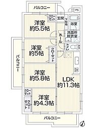 老司エクセル15 4LDKの間取図画像