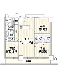 エクセルハイツ大濠公園北 3LDKの間取図画像
