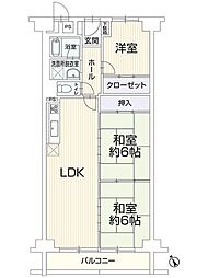 シャルマンコーポ博多 3LDKの間取図画像