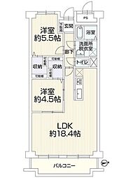 ローレルハイツ南福岡3棟 2LDKの間取図画像