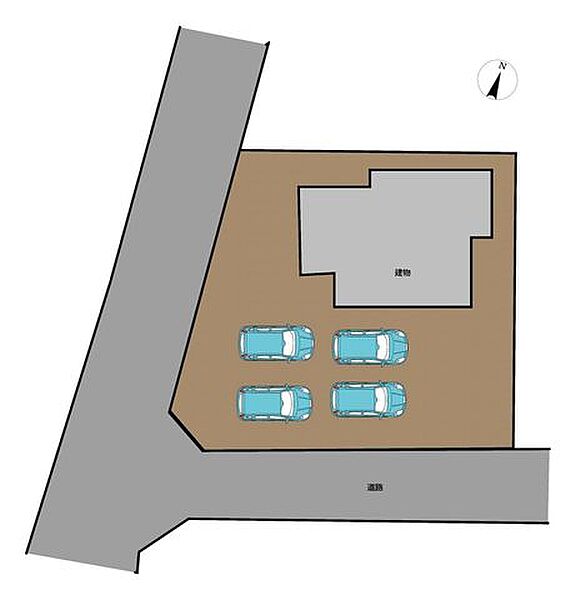 【区画図】駐車は4台可能です。