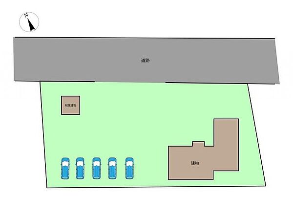 【区画図】敷地は274坪で駐車は思う存分駐車可能です。