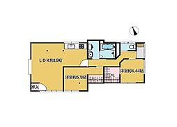 八代市大福寺町　戸建て 3Kの間取り