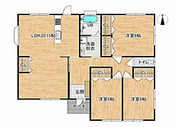 鹿屋市笠之原町　戸建て 3LDKの間取り
