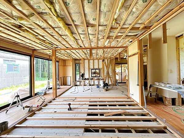 【リフォーム中】約8.88帖の洋室です。床材張替え、壁天井クロス張替、照明器具交換、火災報知器設置、TVジャック設置、南側に大きな掃き出し窓がありますので、日当たりはばっちりです。