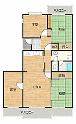 鴨池ニュータウンサンハイツ第313号棟 3LDKの間取図画像