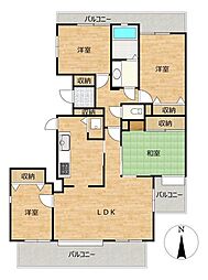 サーパスNEW鴨池 4LDKの間取図画像