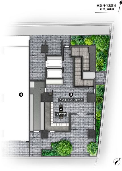 画像20:1F共用施設（4.KATTE 作業台や手荷物置場として利用でき、受け取った郵便物や荷物を解いたり、不要なものはその場で捨てることが出来ます。）（6.スーパーマーケット開業予定）