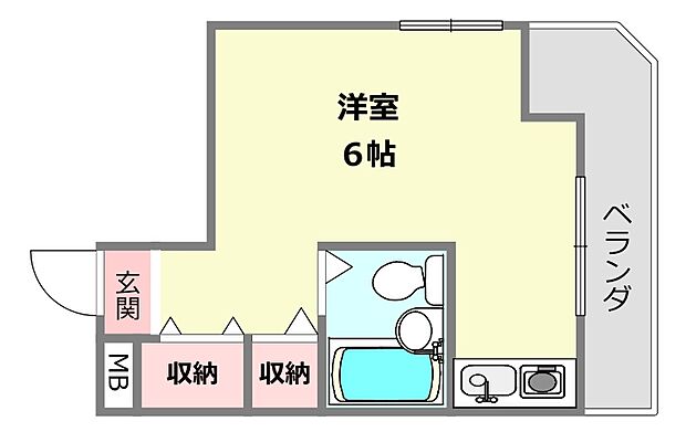 ダイドーメゾン武庫之荘6(1R) 4階の間取り