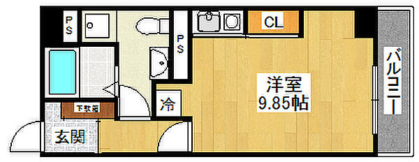 兵庫県西宮市高木西町(賃貸マンション1K・3階・30.50㎡)の写真 その2