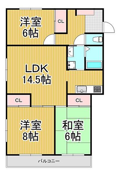 エクセル熊野2 ｜兵庫県西宮市熊野町(賃貸マンション3LDK・2階・70.28㎡)の写真 その2