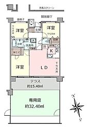 ダイアパレス蕨北町 3LDKの間取図画像