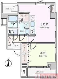 ヴェルティ中野 1LDKの間取図画像