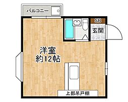 グレイスモトヤマ ワンルームの間取図画像