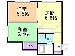 間取図画像 2DK