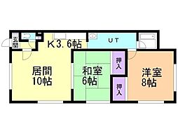 メゾンマルタ 2LDKの間取図画像