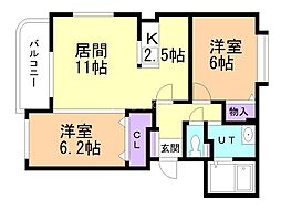 間取図画像 2LDK