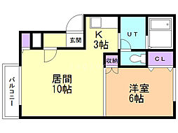 間取図画像 1LDK