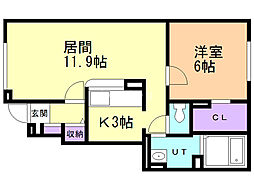 間取図画像 1LDK