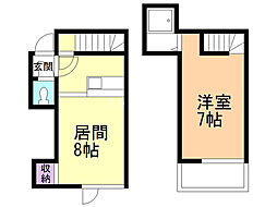 グランフォルム麻生北公園 1LDKの間取図画像