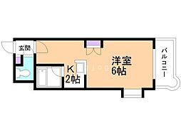 ノースシティ32 1Kの間取図画像